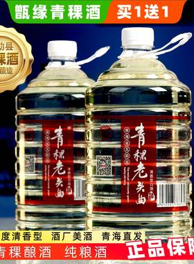 青海特产青稞酒52度纯粮食白酒散装原浆度互助桶装青稞老头曲泡酒