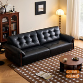 U10001 风 真头层黄牛皮直排一字型皮艺沙发 时尚 全友家居门店款