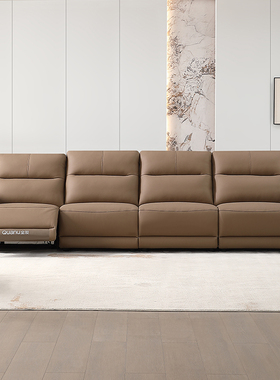 全友家居门店同款 29优+ 29107 电动功能真牛皮直排一字型皮沙发