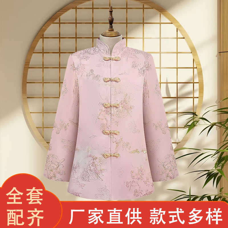 高档女士寿服中老年殡葬用品送终冲喜老人下葬现代装