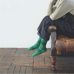 英国进口rowan渐变色段染羊毛线绿色限定款diy麻花袜子编织材料包