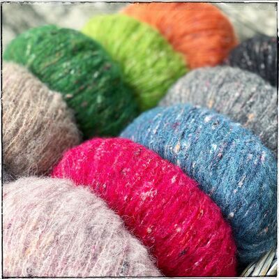 rowan手编羊驼彩点花呢毛线轻柔