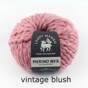 loopy mango merino no.5美利奴超粗羊毛线棒针编织diy手编粗毛线