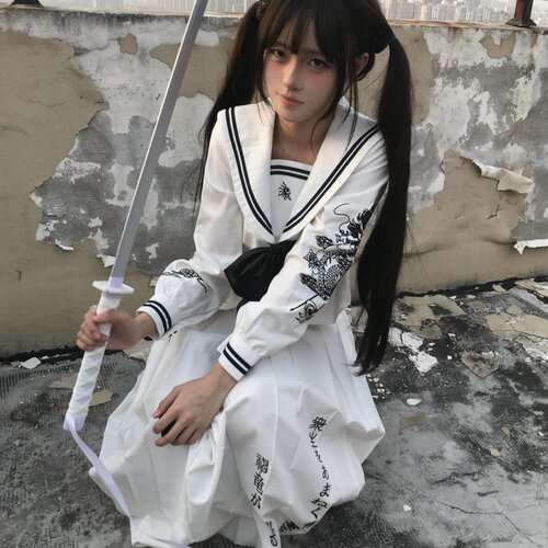 【白衫一裙】原创麒麟jk制服裙不良长裙正版水手服爆款显白套装