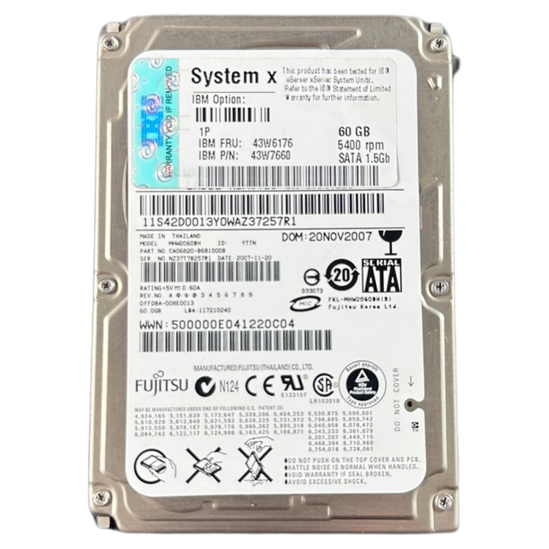 IBM 硬盘 43W6176 60GB 北京现货 就一块 通电仅有10小时！