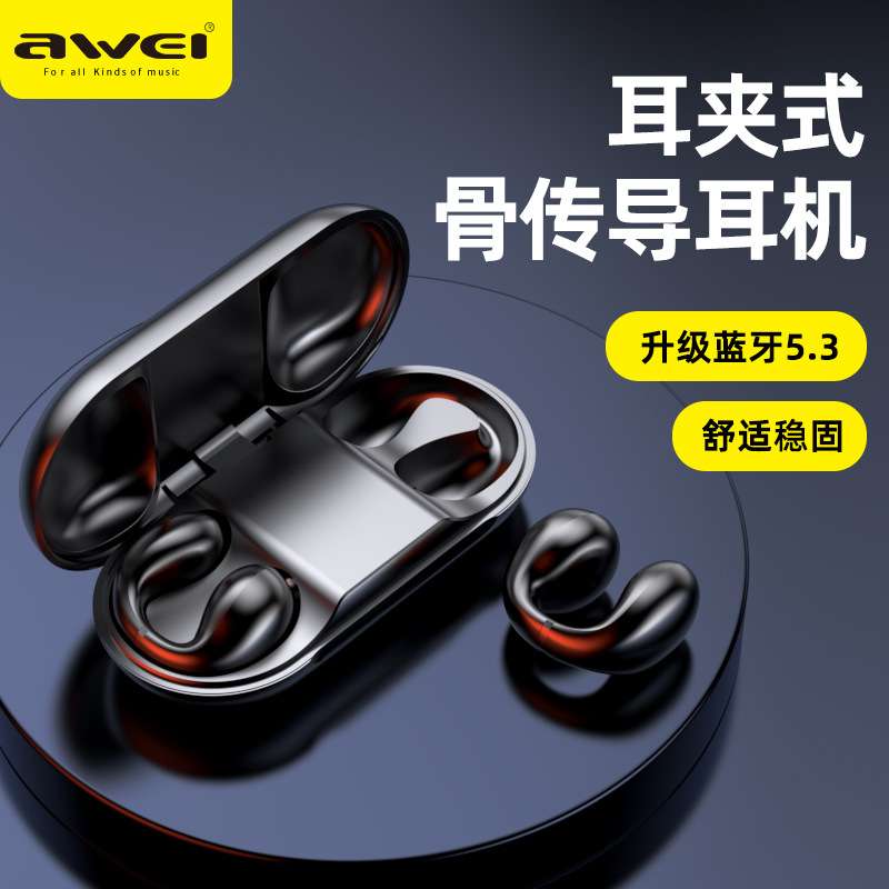 Awei用维夹耳式蓝牙耳机TZ2音乐通话耳机ows耳机外放式运动耳机