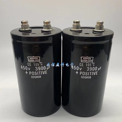 450v3900uf 日本黑金刚变频器螺丝脚电解电容 400V3900UF