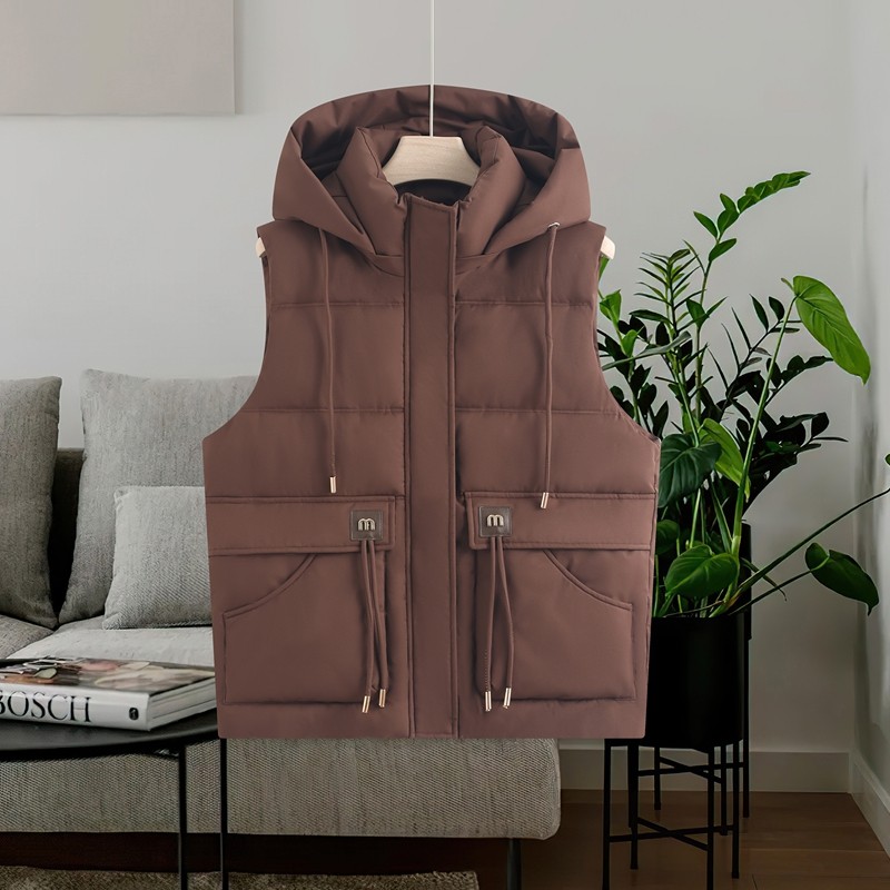 可拆卸帽子棉马甲棉背心女2025秋冬新款短款宽松大码坎肩外套上衣,女装/女士精品,马夹,淘宝优惠券,粉丝福利购,淘宝优惠卷