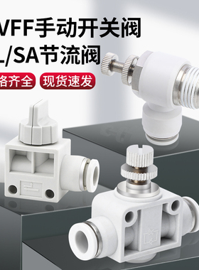 气管快速接头节流阀气动可调调速阀开关SL8-02气缸单向调节SA快插