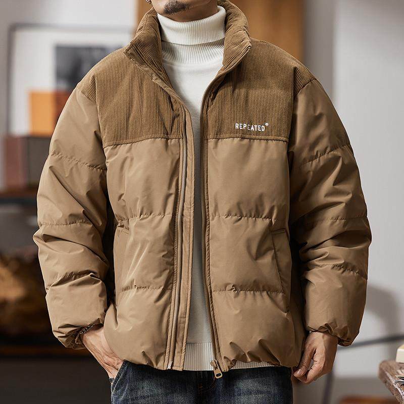 冬季90白鸭绒立领短款羽绒服男宽松潮牌男士防水保暖羽绒外套男款