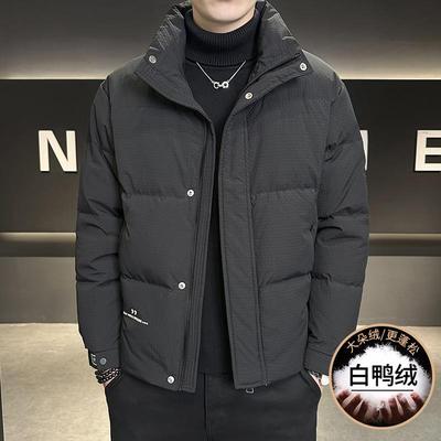 希越潮牌男士羽绒服冬季2025新款加厚加大男款棉服宽松大码外套男