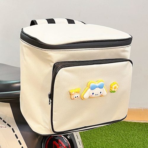 【拿取方便】电动车后置储物包可爱卡通电瓶车后尾放头盔雨衣收纳