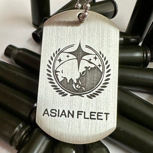 硬钢加厚三体章北海项链军牌挂件身份牌深度双面刻防水火超耐磨