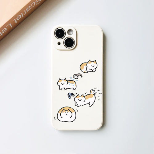 原创可爱猫咪苹果手机壳