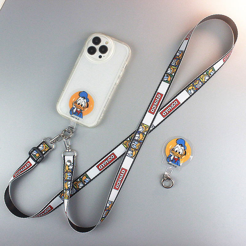 唐老鸭斜挎手机挂绳固定贴片背带