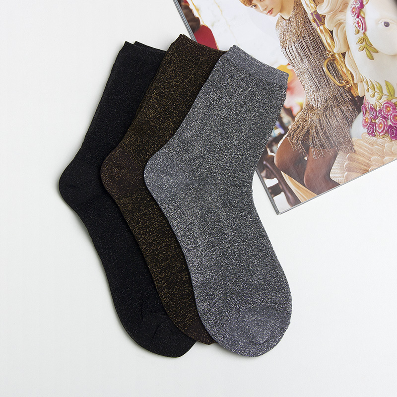 韩国进口女士金丝夏季中筒袜