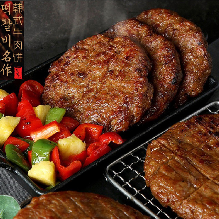 韩式牛肉饼 韩餐店 名品牛肉饼320g 4片装