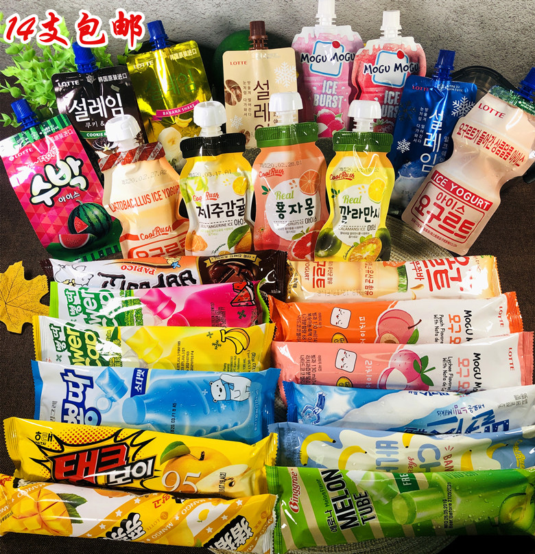 韩国进口棒冰哈密瓜味乐天巧克力味棒冰韩国进口雪糕多种口味任选