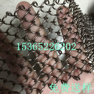 定制铝合金窗帘 家具展厅装饰隔断挂网 灯饰吊顶金属网弹簧帘子