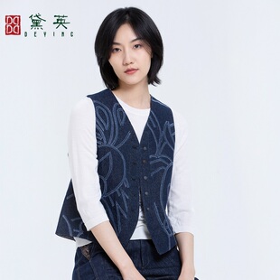 民族风双面可穿马夹 简约时尚 MAO3065 新品 黛英秋季