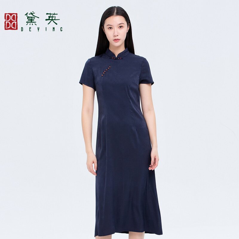 黛英夏季新款简约时尚百搭款旗袍 PAO2119