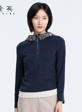 黛英冬季新品简单百搭民族风款卫衣 VAO4038
