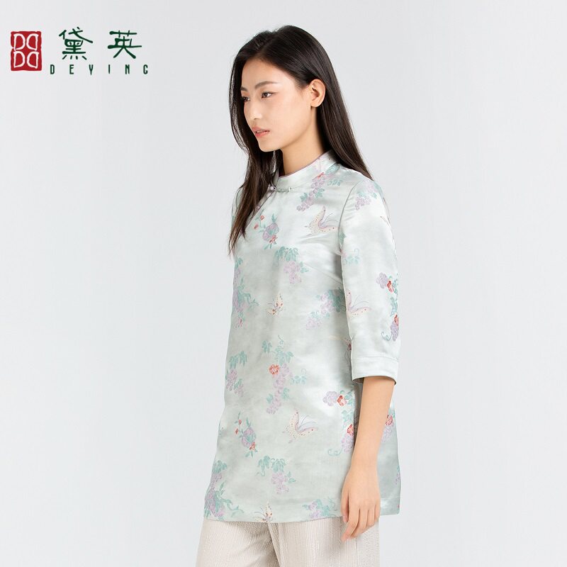 黛英春季新品简约时尚国风款旗袍上衣 PQAP1274
