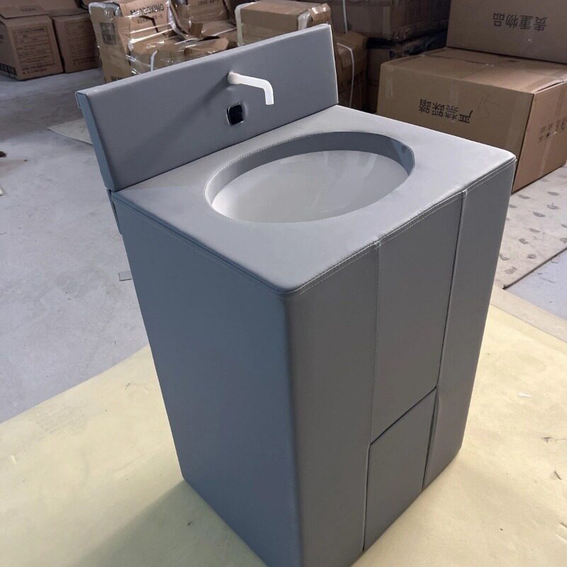 防撞马桶谈话室硅胶软包蹲便器座便器房间审讯洗手台洗脸盆 软包