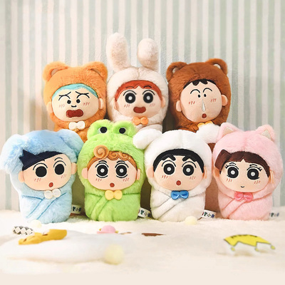 蜡笔小新睡袋宝宝毛绒挂件盲盒
