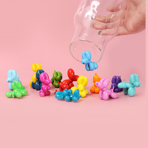 正版哈皮气球狗盲盒萌粒迷你手办