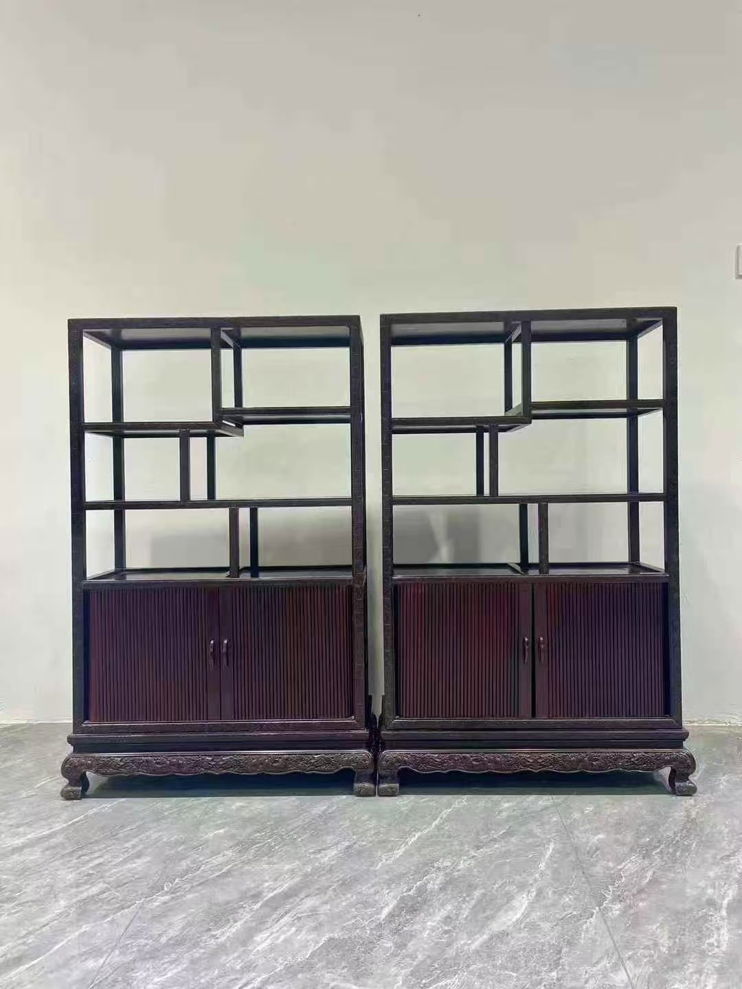 小叶紫檀博古架漂亮单个规格长70*宽32*高108材质保真带收藏证书,住宅家具,红木博古架,淘宝优惠券,粉丝福利购,淘宝优惠卷