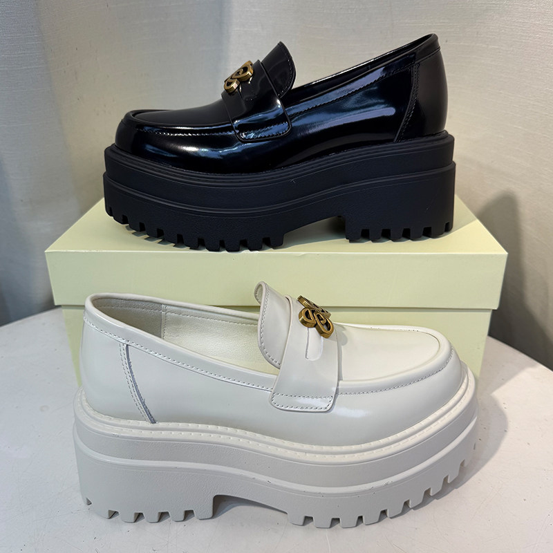 英伦风厚底乐福鞋女2026春新款真皮一脚蹬增高深口单鞋百搭工作鞋,女鞋,深口单鞋,淘宝优惠券,粉丝福利购,淘宝优惠卷