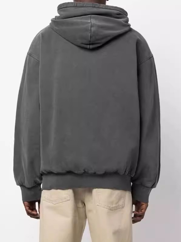 thumbnail for Winter new batik washed zipper hooded sweatshirt with padded padded cardigan jacket for couples men