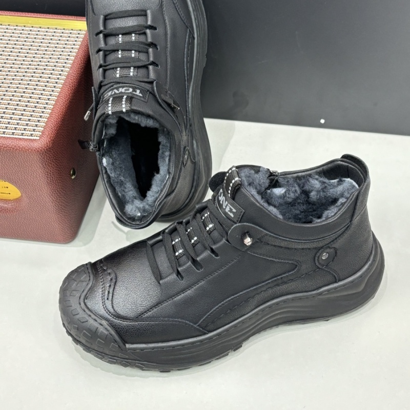 男士冬季加绒保暖棉鞋