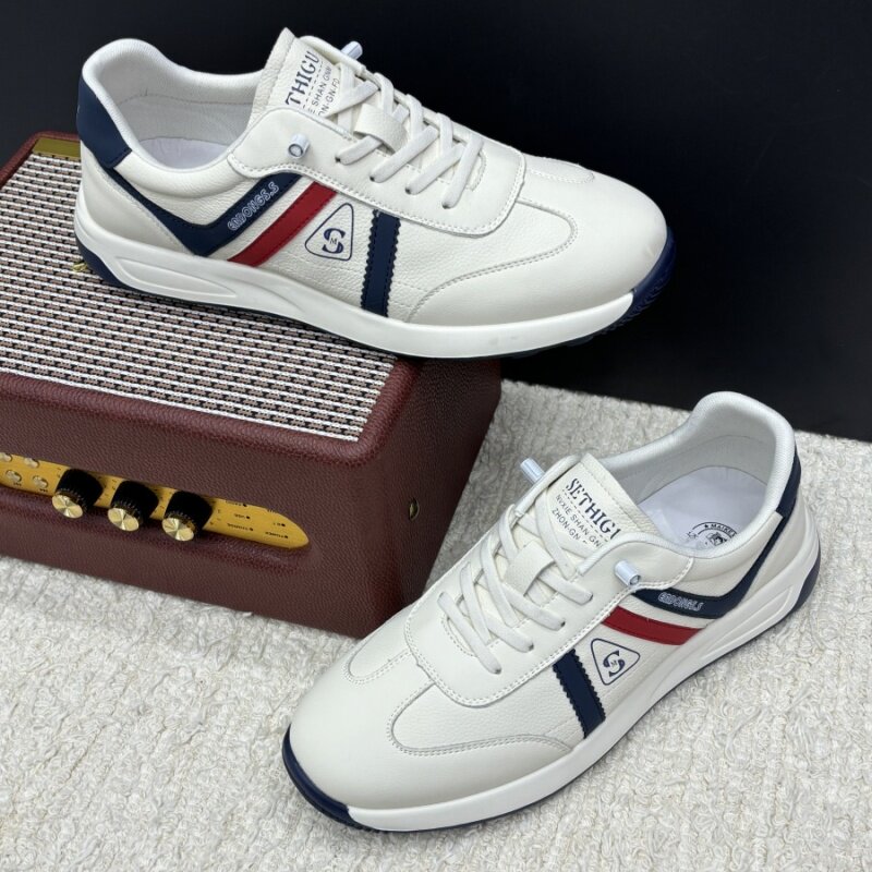 2026休闲风男士小白鞋阿甘鞋百搭透气运动鞋系带板鞋时尚潮流户外