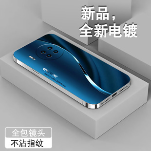 炫彩银光蓝适用华为mate30手机壳mate20pro新款Mate30epro全包20x电镀银保护套防摔创意男女高级软硅胶潮外壳