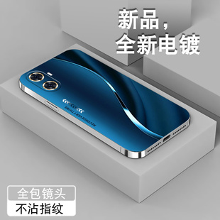 炫彩银光蓝适用华为畅享60手机壳畅享70pro新款优畅想50plus全包60X电镀银保护套防摔创意男女高级硅胶软外壳