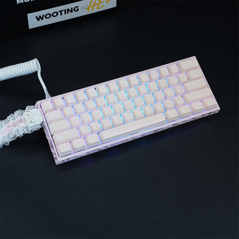 WOOTING 60HEV2满改-粉镂空-珠光橙图片