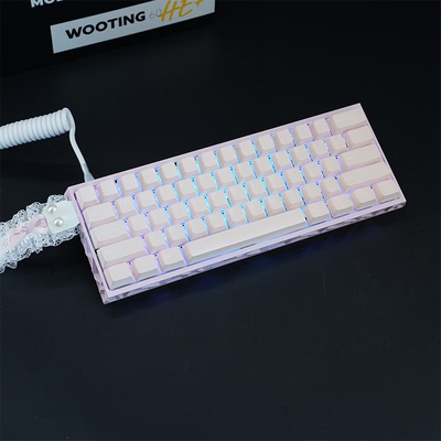 WOOTING 60HEV2满改-粉镂空-珠光橙