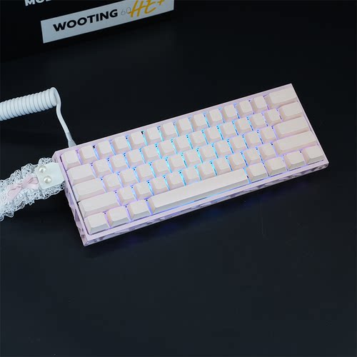 WOOTING 60HEV2满改-粉镂空-珠光橙
