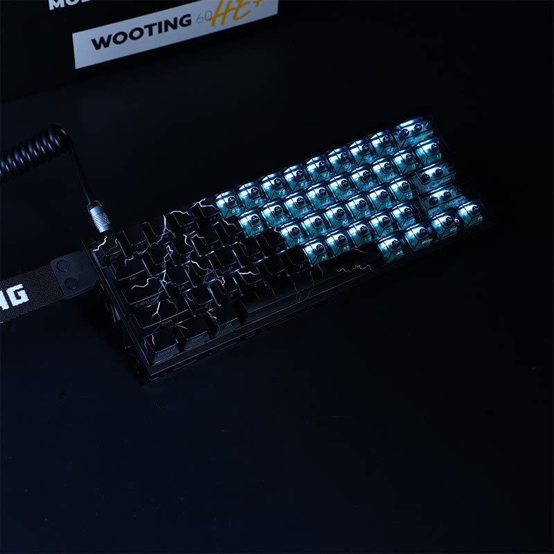 WOOTING 60HEV2满改-黑镂空-闪电黑透图片