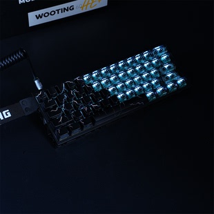 WOOTING 60HEV2满改-黑镂空-闪电黑透