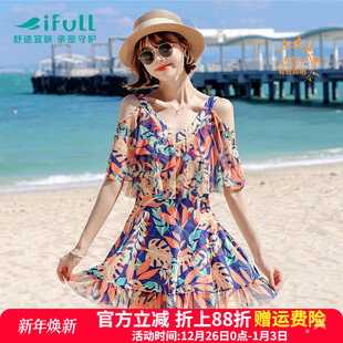 泳装 微胖女孩遮肉显瘦泡温泉连体裙式 女士大码 宜肤泳衣女2025新款