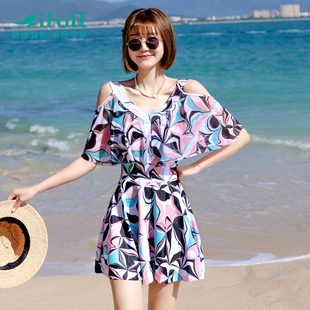 胖mm连体裙式 显瘦遮肚韩国ins大码 保守2026夏新款 宜肤游泳衣女款