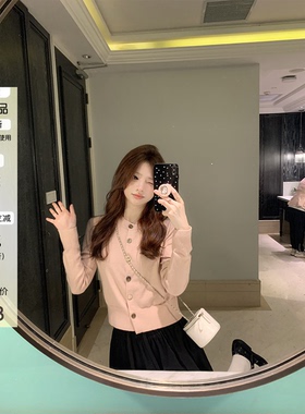 【Zzhen3.2 20:00】淡颜基础款/重工纽扣设计 休闲简约毛衣针织衫