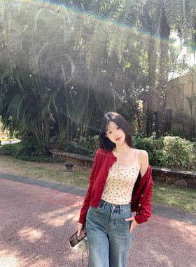 珍珍家2026春季新款温柔圆领针织开衫百搭刚需休闲小外套长袖上衣