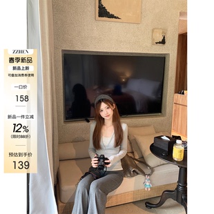 Zzhen3.23 软fufu假两件撞色T 氧气呼吸感 简约美学上衣