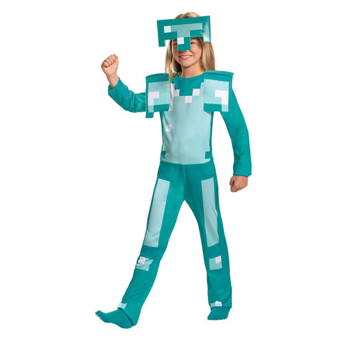 万圣节儿童我的世界衣服minecraft游戏扮演服装cosplay钻石铠甲