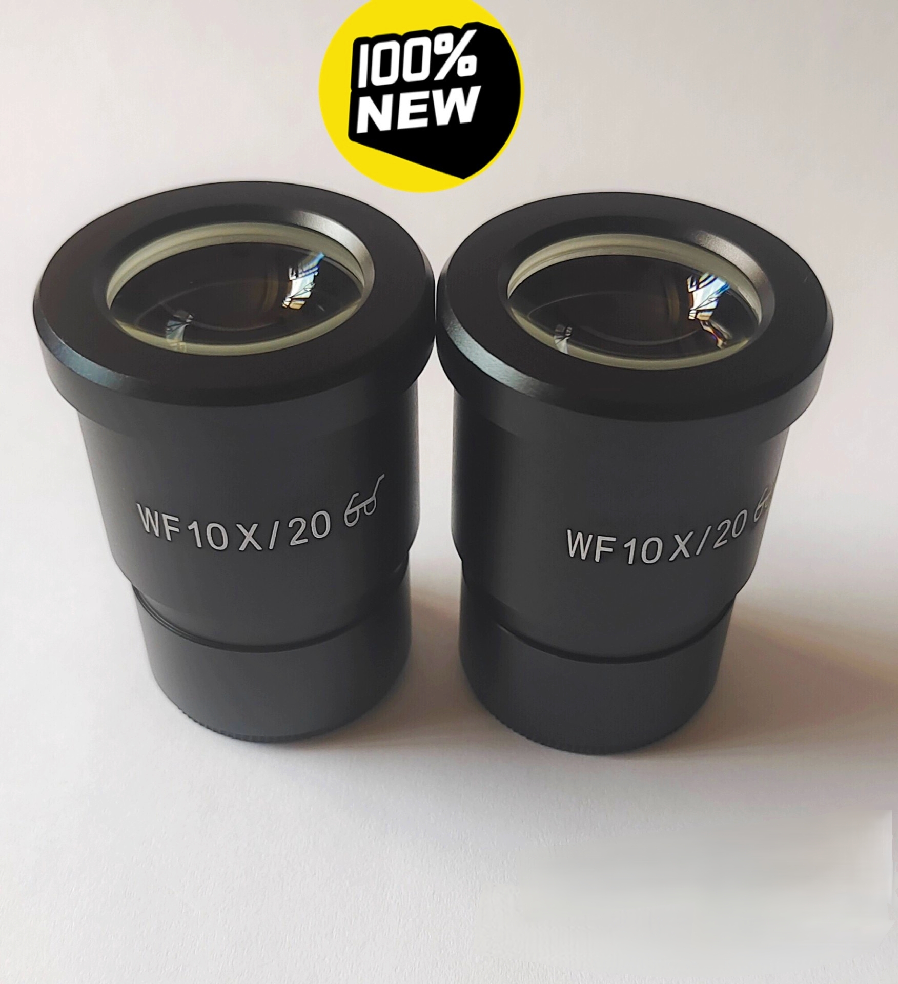 全新2只体式显微镜目镜10倍。体视广角目镜WF10x*20接口直径30mm