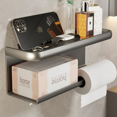 北欧风格免打孔卫生纸纸巾盒 浴室抽纸架映生活纯色纸巾盒